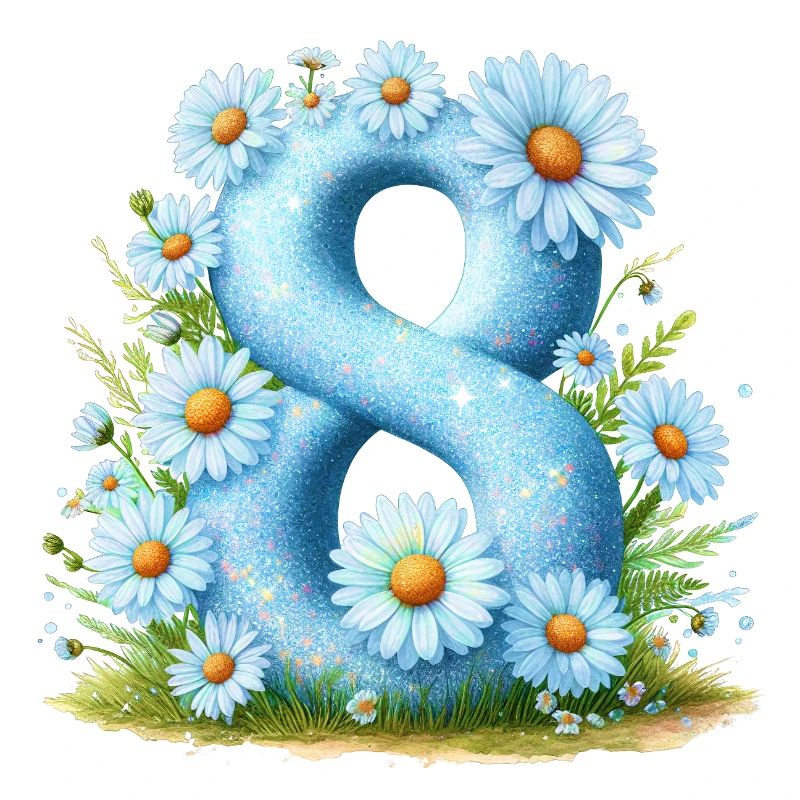 No. 8 eit digital background number vector sign tal