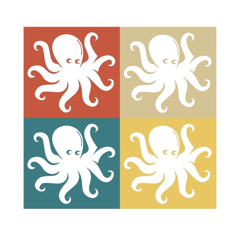 Retro Vintage Octopus