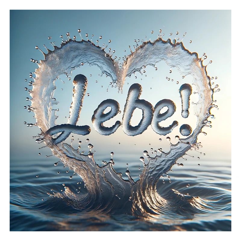 Lebe mit Herz Wassertropfen des Meeres