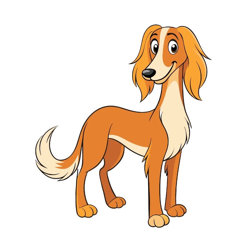 Anmutiger Saluki: Digitale Kunst