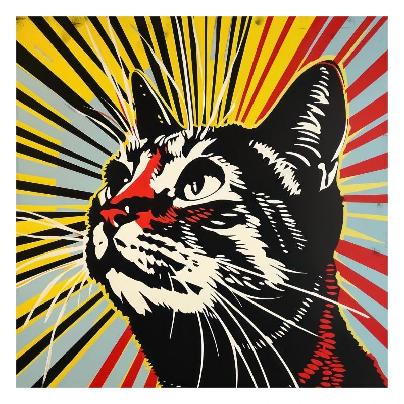 Chat, motif de chat, bande dessinée