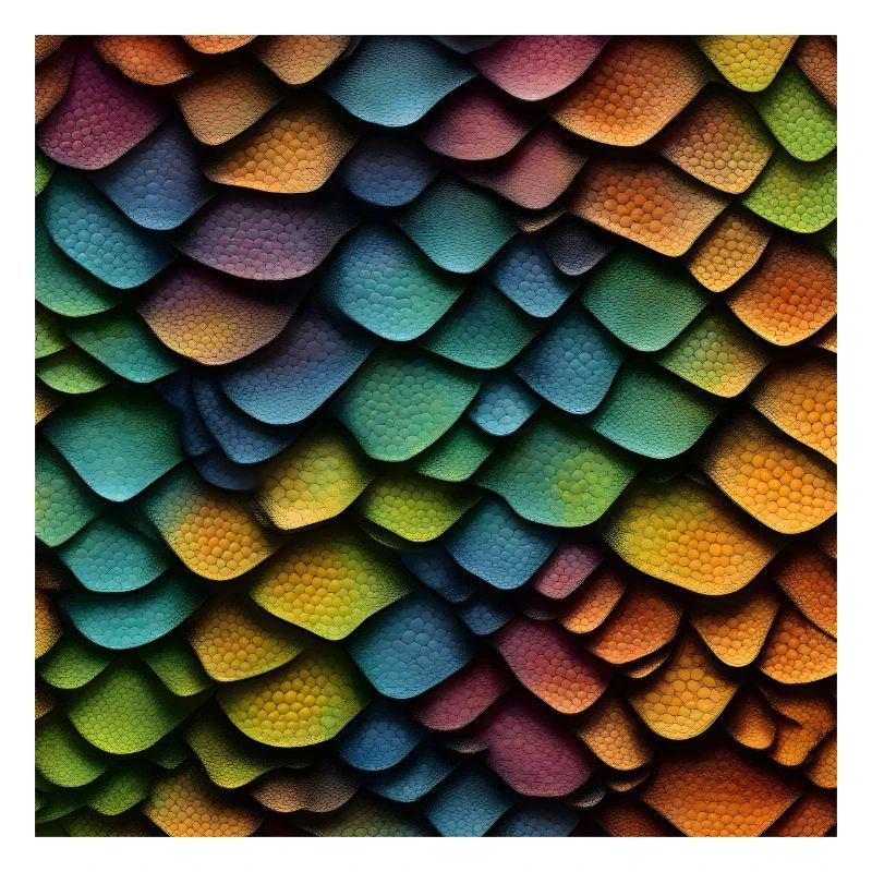 Affiche de conception d’écailles de dragon colorées