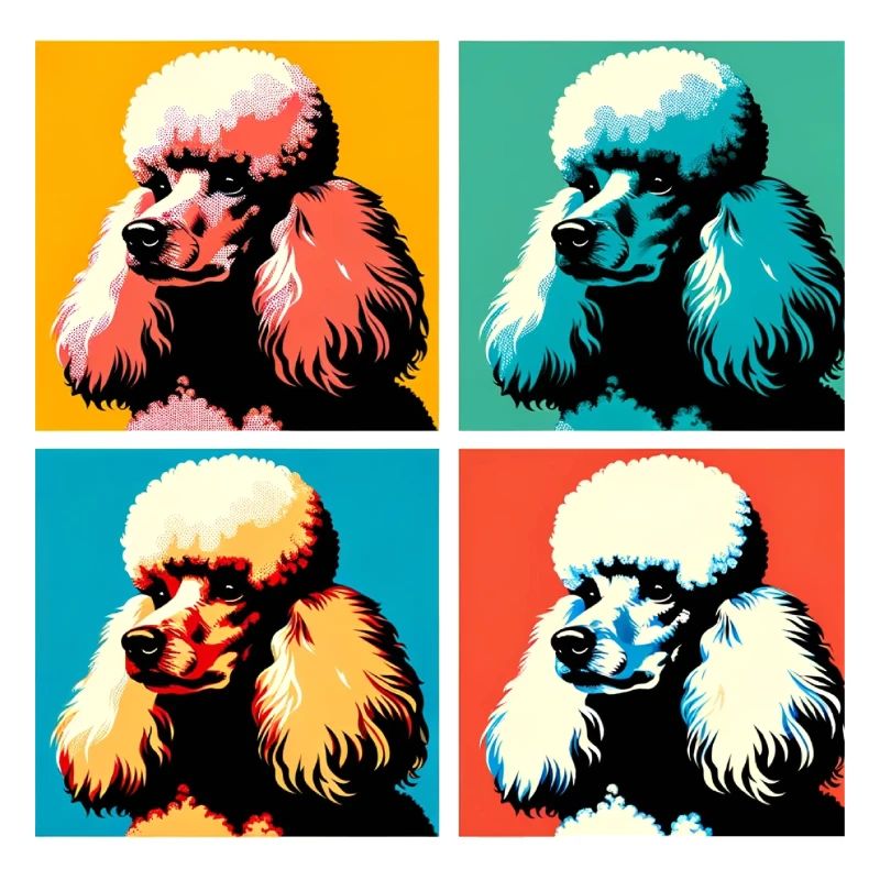 Portrait de chien caniche Pop - Portrait d’animal de compagnie