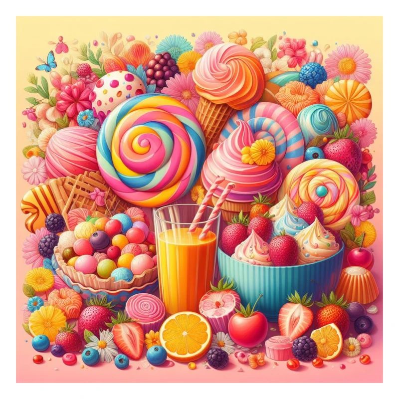 Palette de douceurs et de couleurs vibrantes