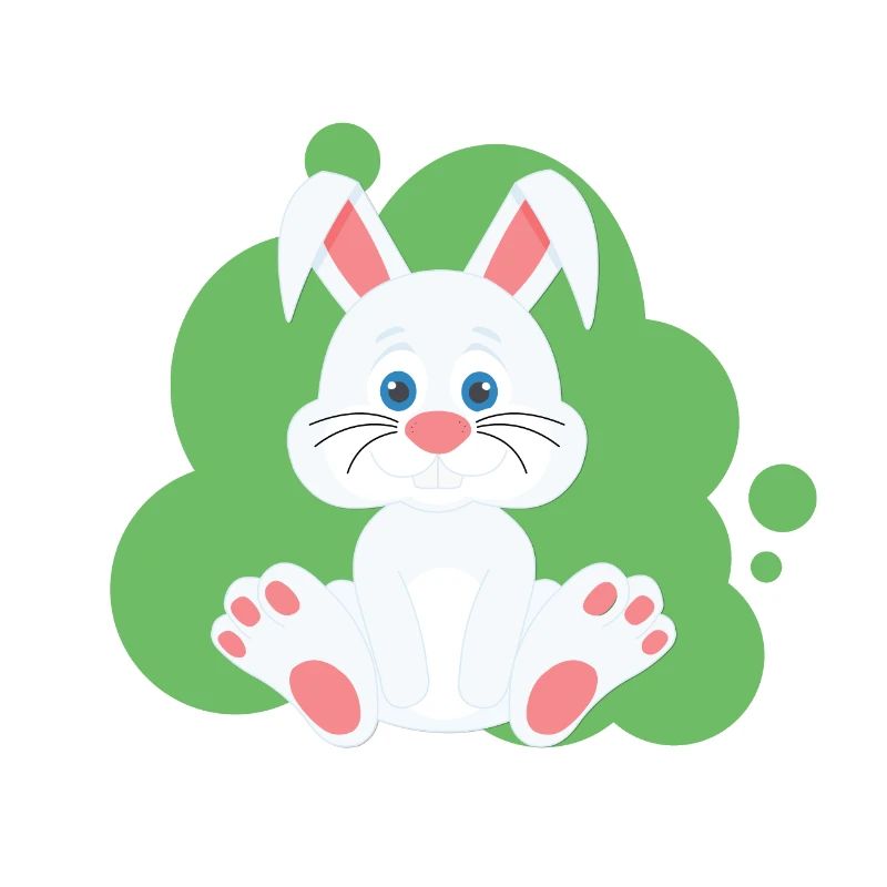 Éclaboussure de lapin de dessin animé