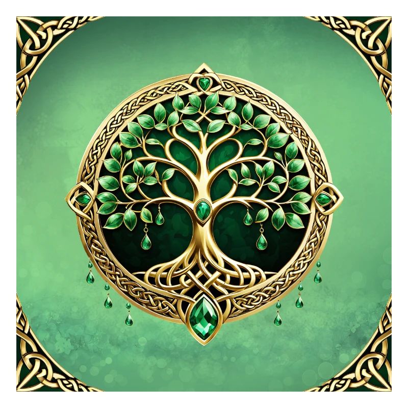 Der Baum des Lebens mit keltischen Knoten.