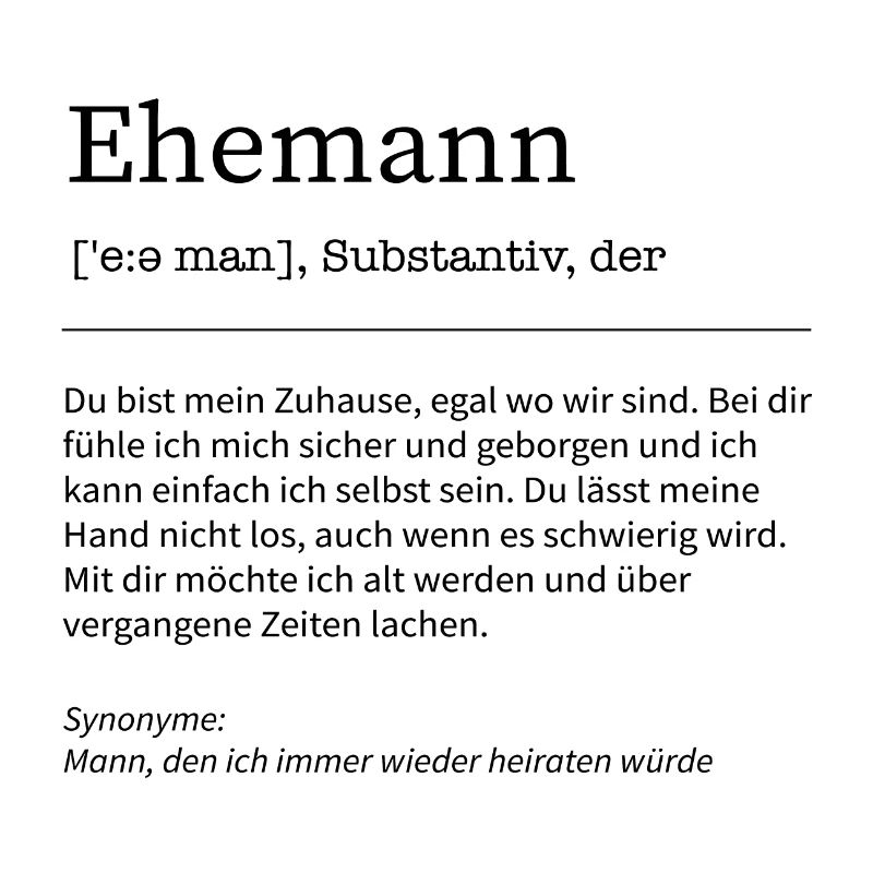 Ehemann Definition Mann Gatte Spruch Geschenkidee