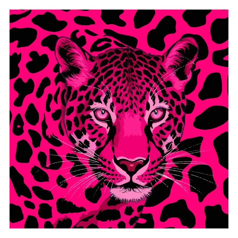 Leopard pattern pink black