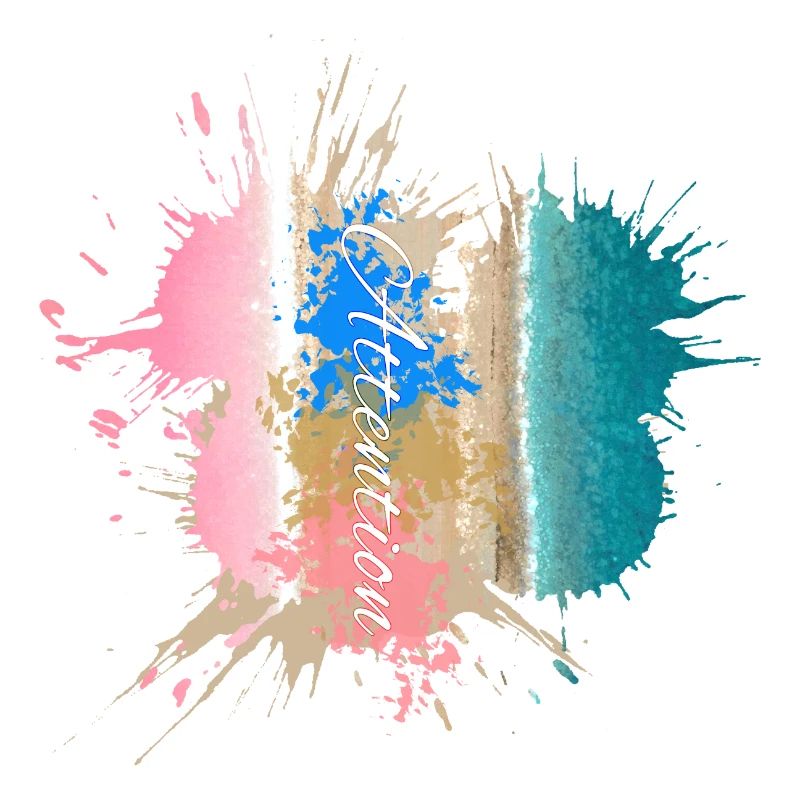 Attention - Colored Beach Paint Style