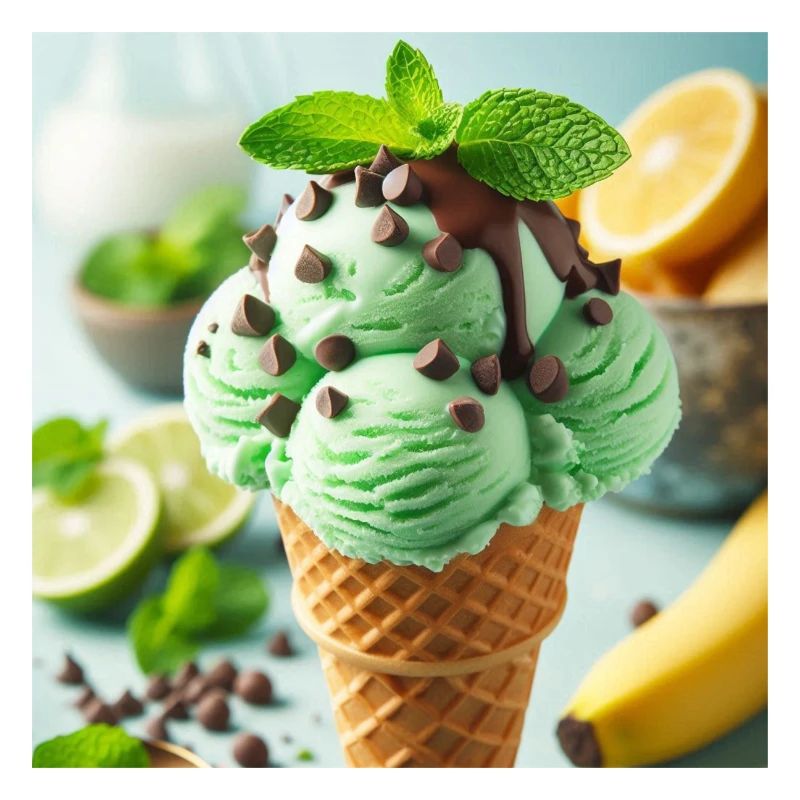 Glace à la menthe