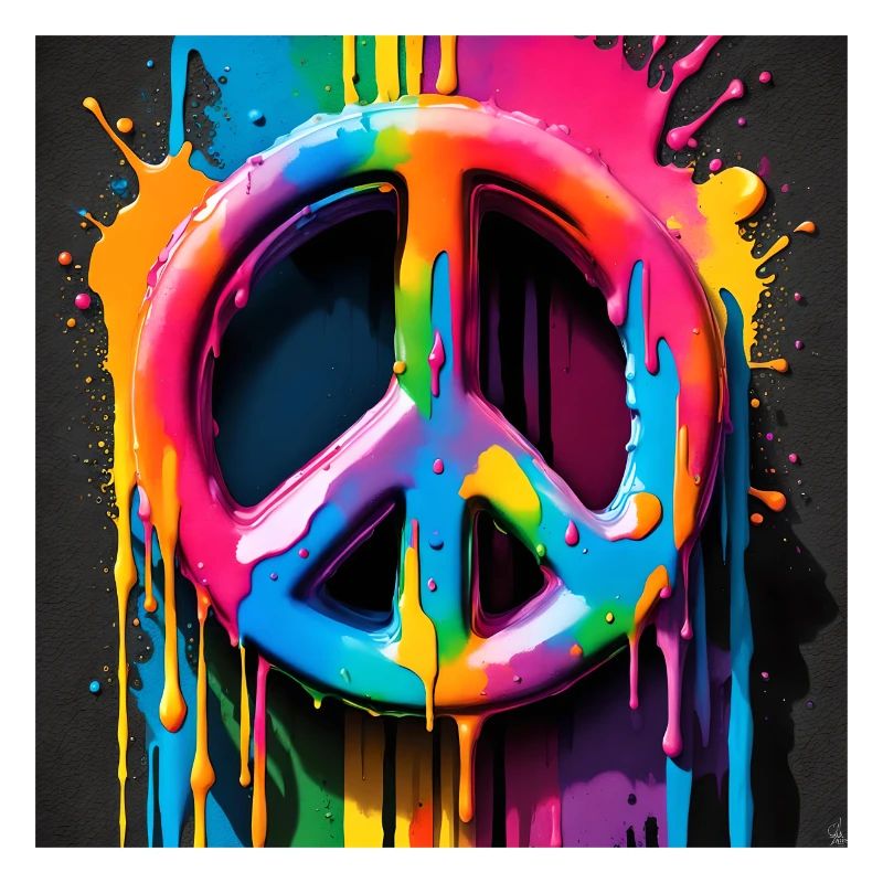 Peace sign colored