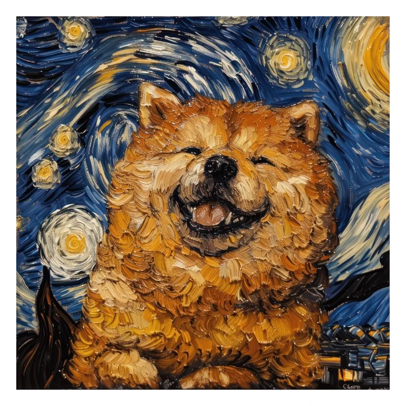 Chow Chow van gogh dog