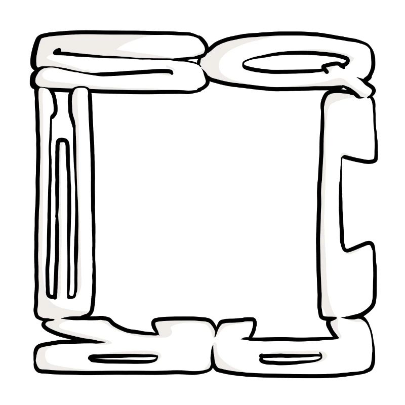 Square Graffiti (Black & White)