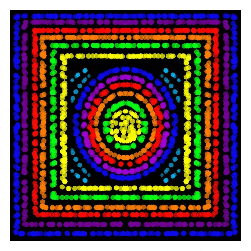rainbow squares and circles