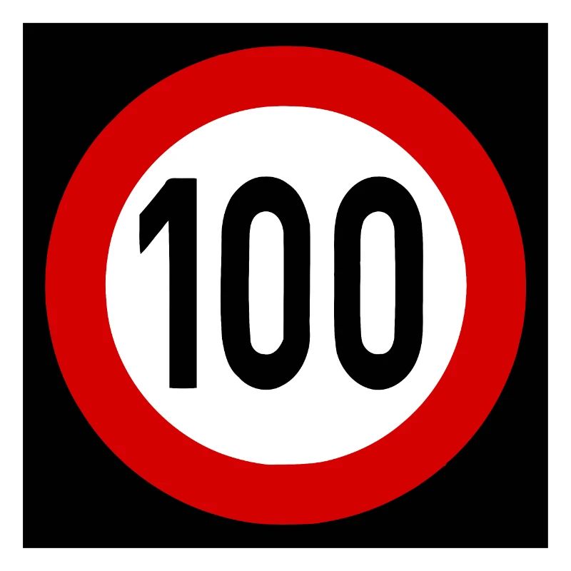 Geschwindigkeitsszeichen TempoLimit 100 Schild