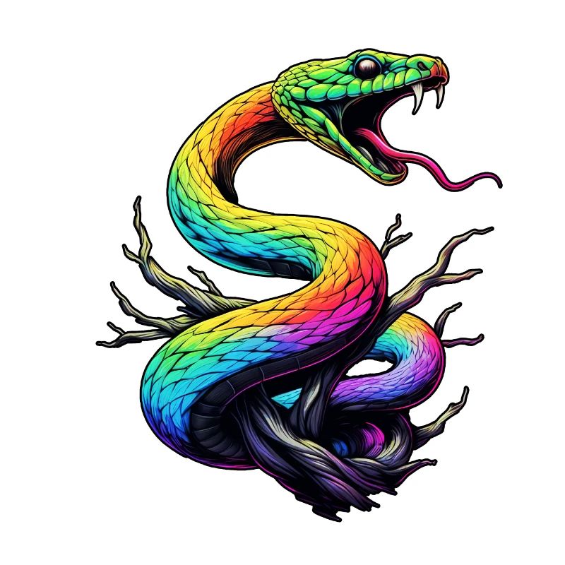 Illustration de serpent coloré