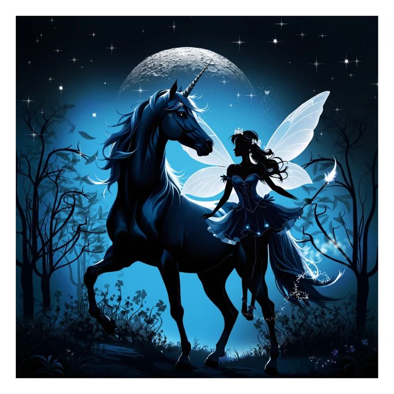 La fée et la licorne : une aventure nocturne.