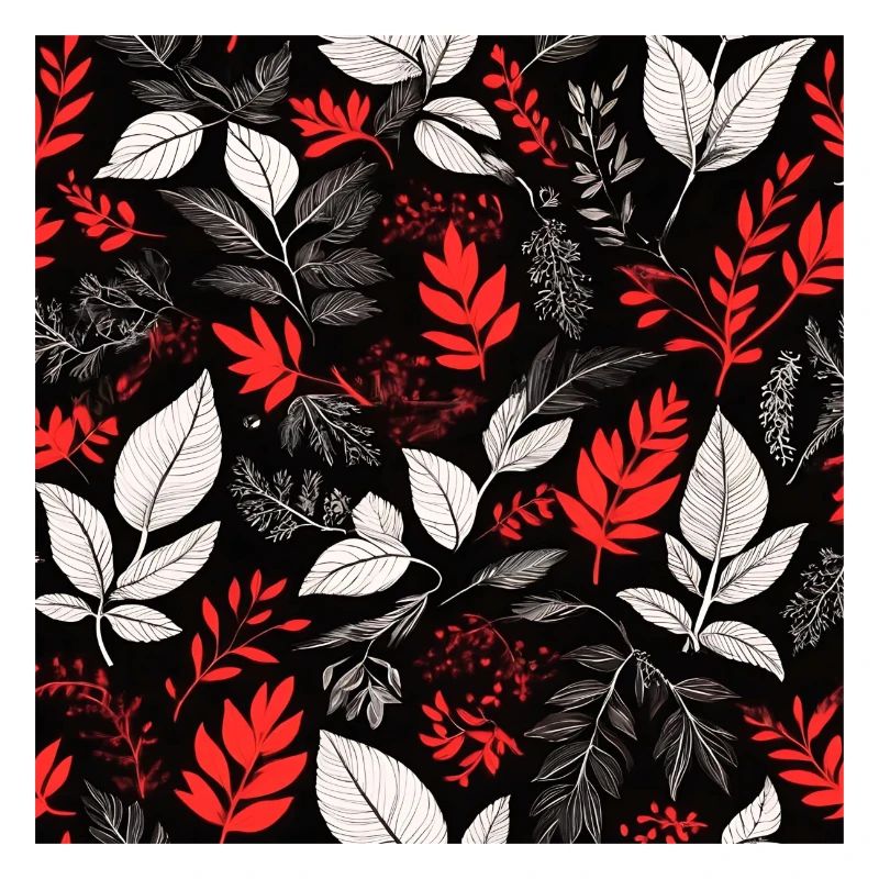 rotes Laubmuster