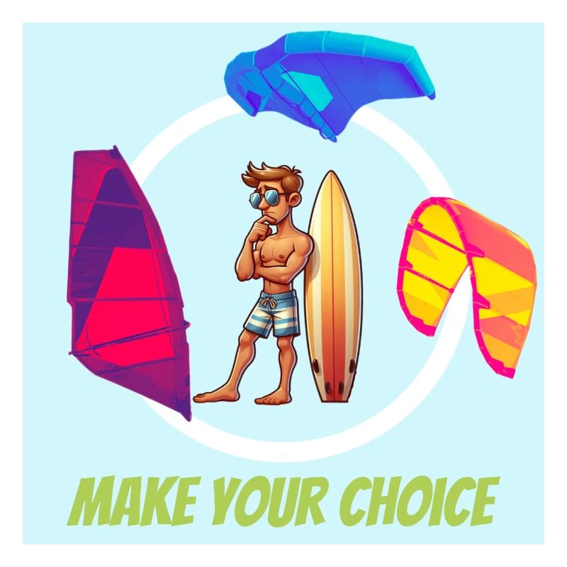 Make your choice wind kite wing bleue
