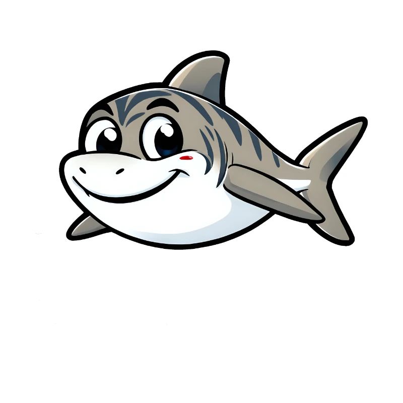 Requin de dessin animé joyeux