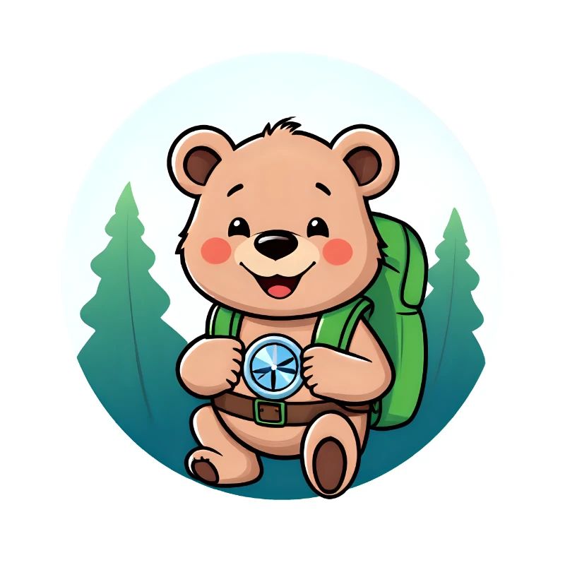 Ours douillet explorant le chemin forestier