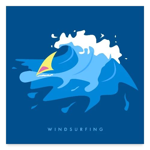 Windsurfing Poster - Poster 24 x 24 (60x60 cm)