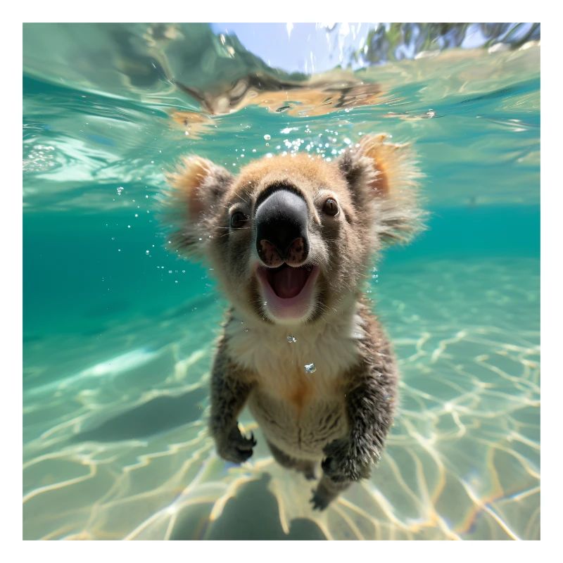 Koala under water