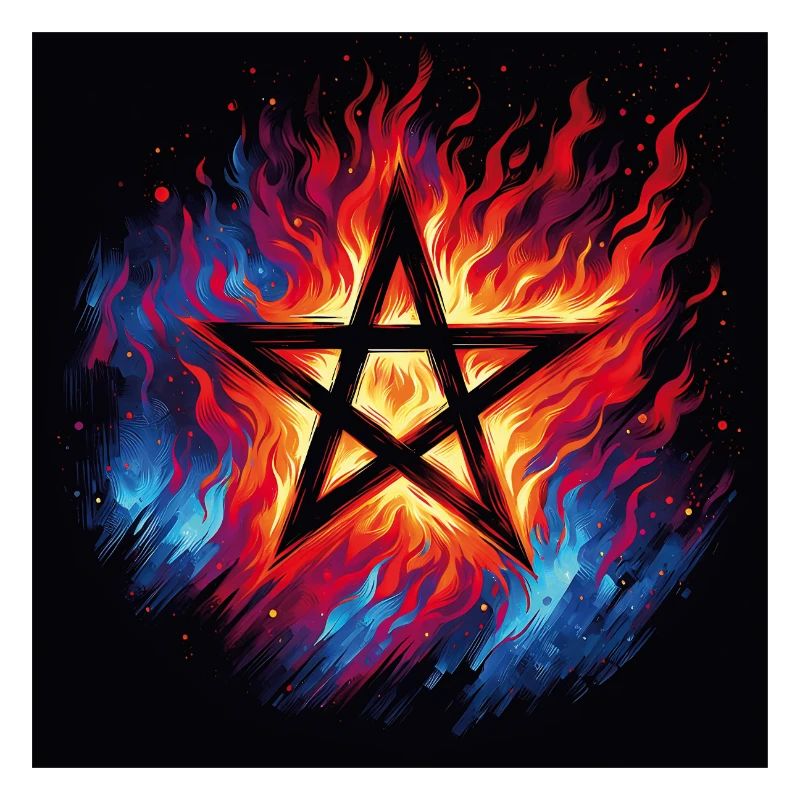 Flammendes Pentagramm