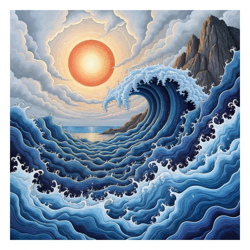 Sun over water