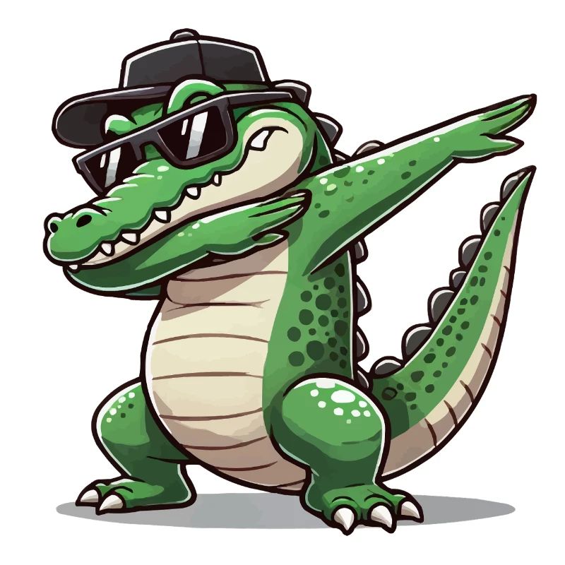 crocodile bande dessinée dabbing