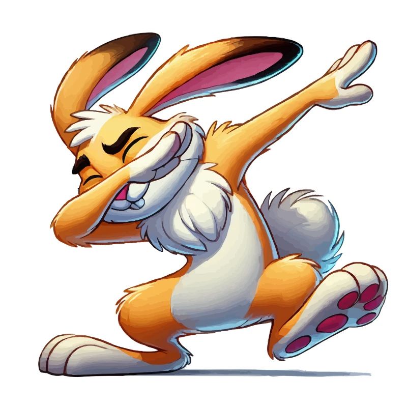 Bunny Dabbing Comic