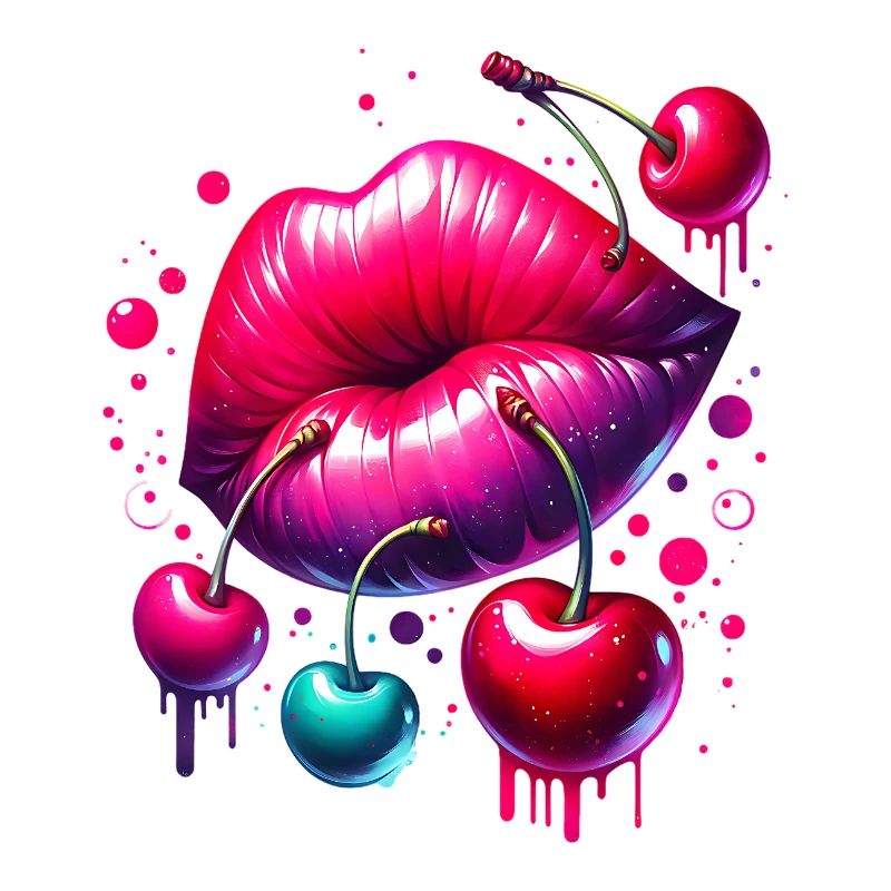 Lips with cherries