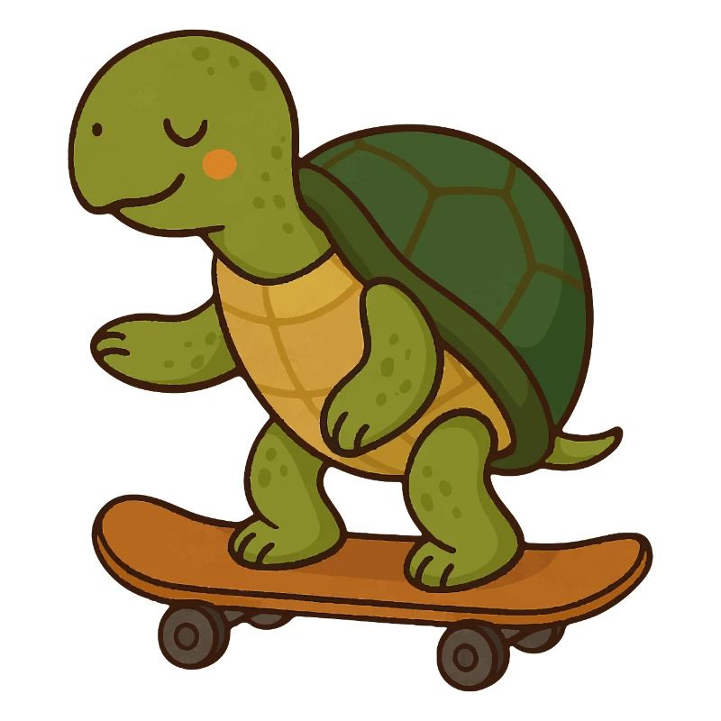 Skater Turtle – Cool Turtle on Skateboard