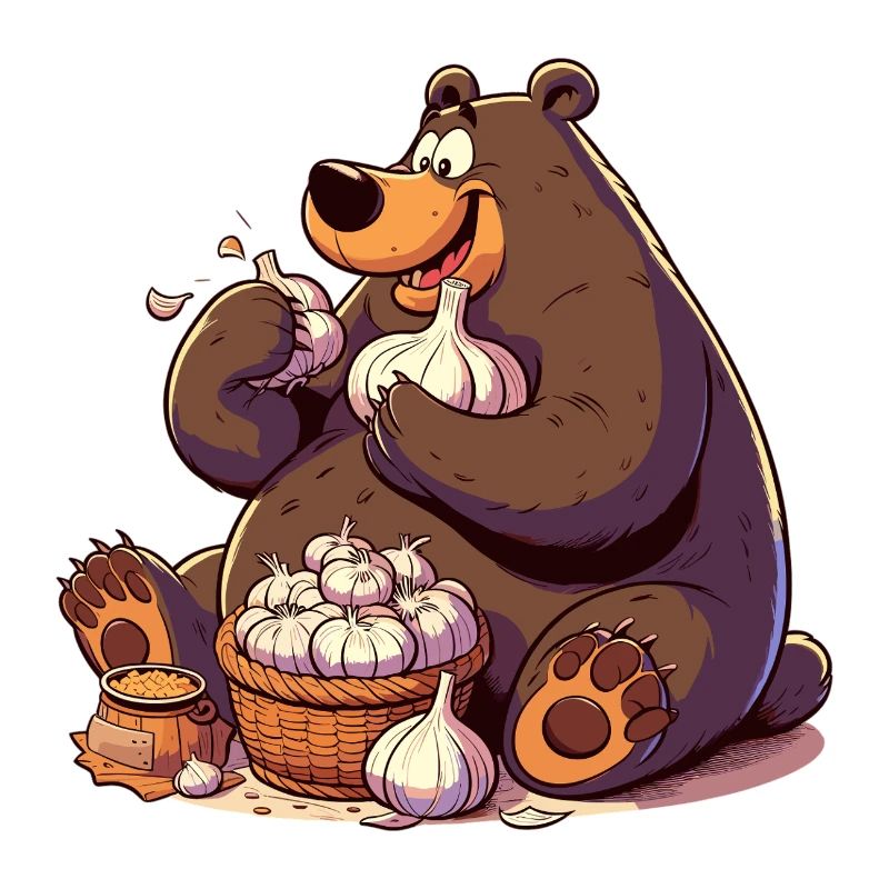 Knoblauch Bär lecker Knofi Geschenk