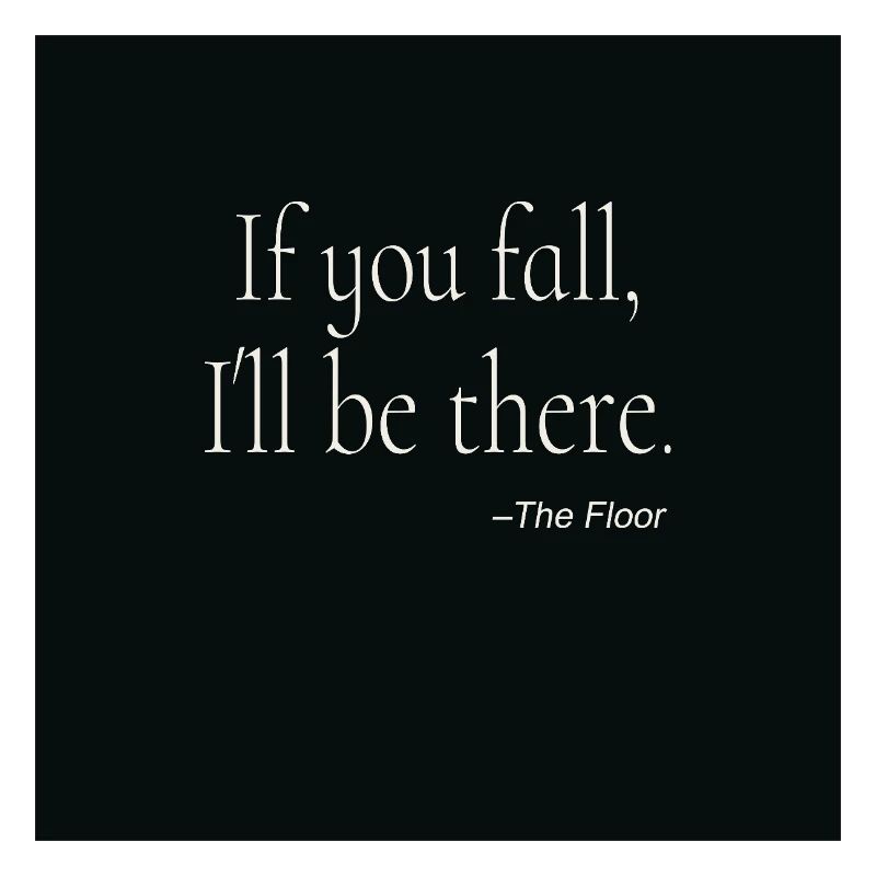 Si vous tombez Typographie Conception d’affiche