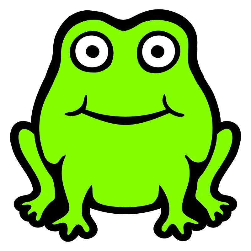 Frog Toad Smiles Funny Comic Happy Cute
