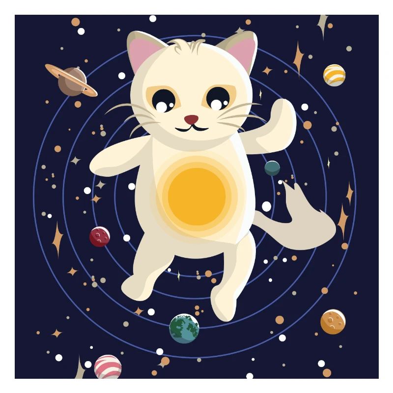 Chat dans l'espace