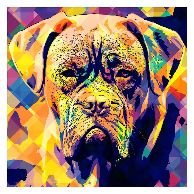 Affiche abstraite de pop art de Great Dane