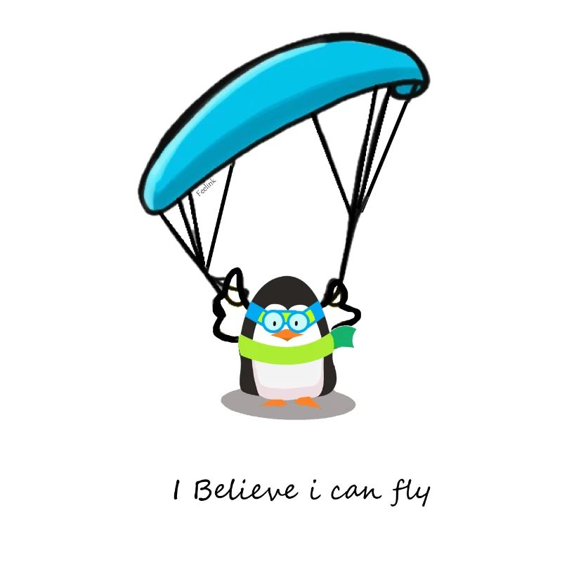 Paraglider paragliding mountains penguin