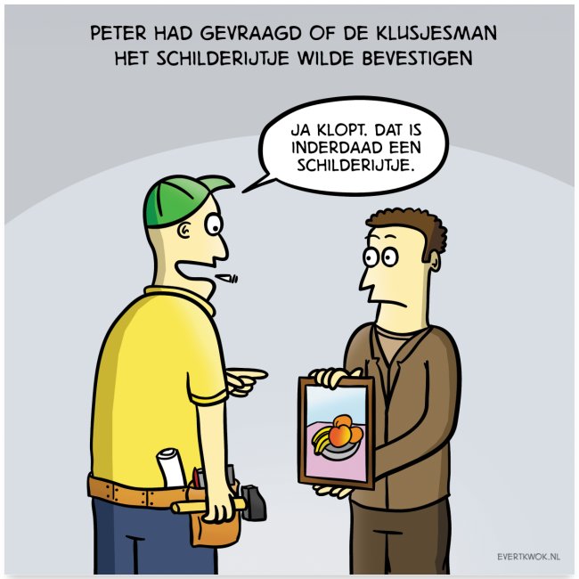 Evert Kwok cartoon 'Schilderijtje'