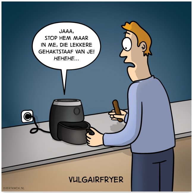 Evert Kwok cartoon 'Vulgairfryer'