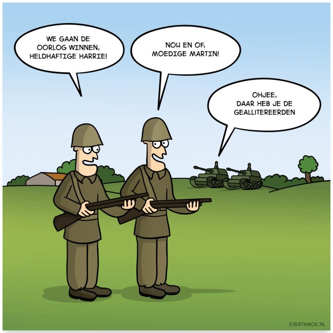 Evert Kwok cartoon 'Geallitereerden'