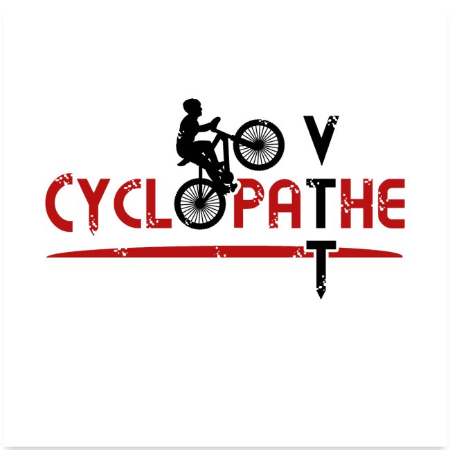 CYCLOPATHE DU VTT ! (vélo, nature) noir