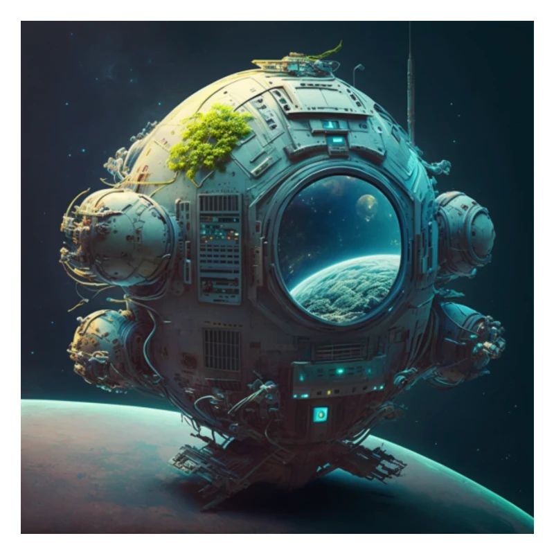 Navette spatiale planant dans l’espace
