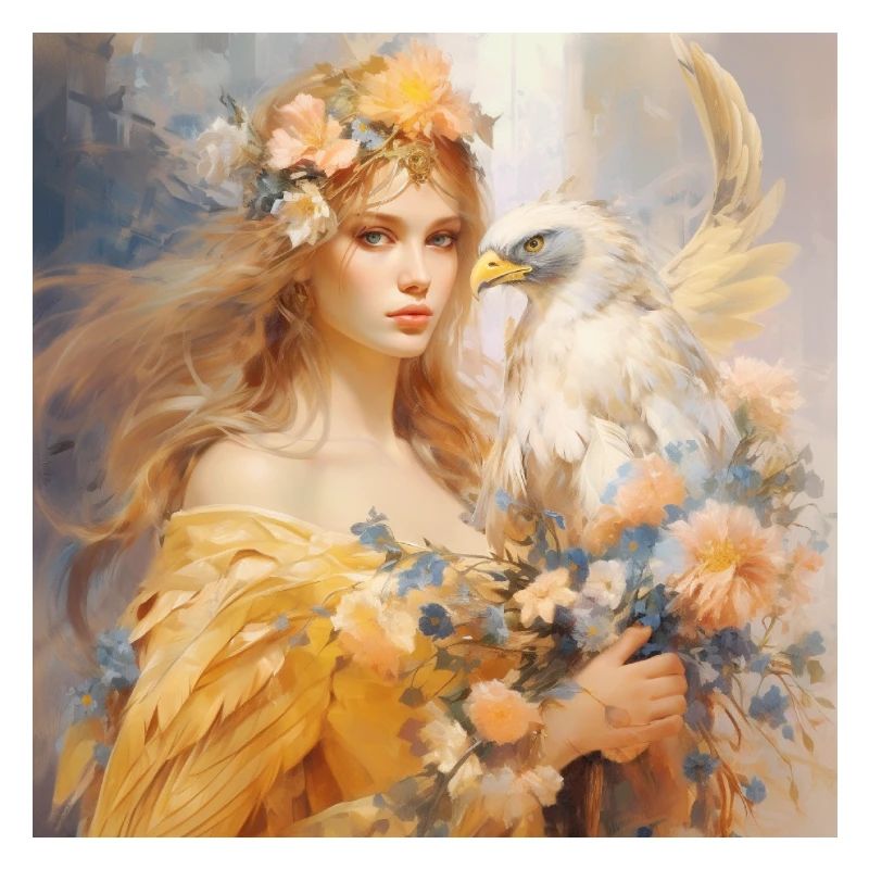 Blumenelfe mit Krafttier Adler