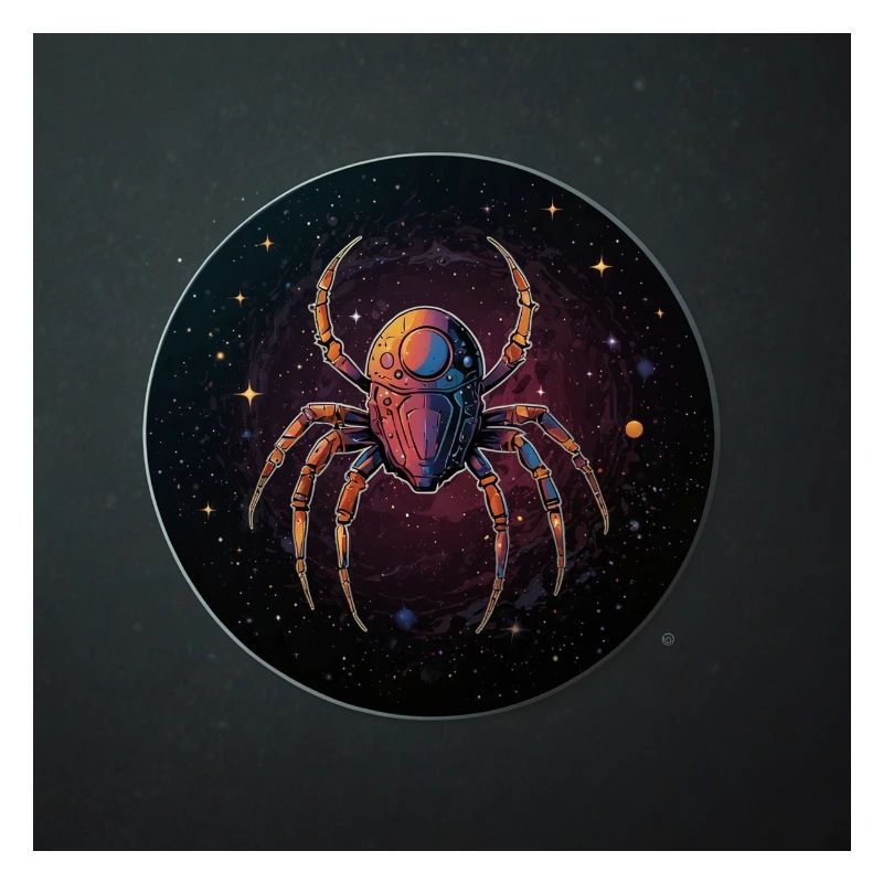 Space Spider in Orbit Outer Space