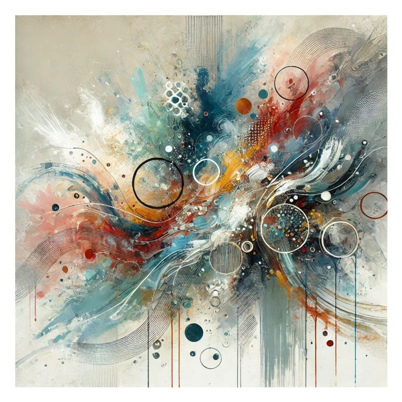 Dynamischer Fluss - Abstraktes Gemälde