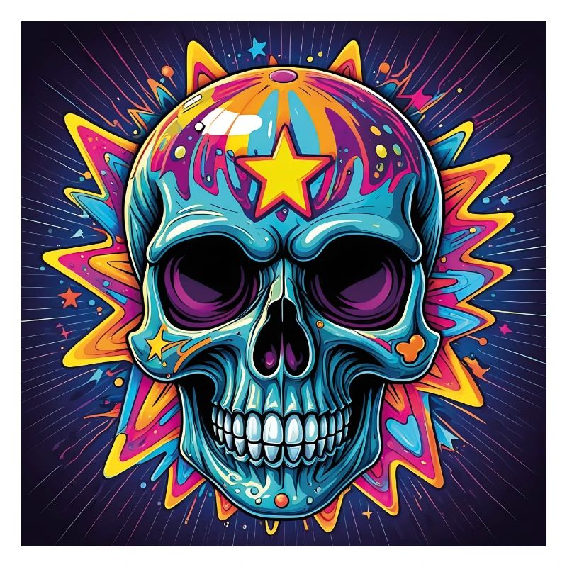 Brightly Colored Skull