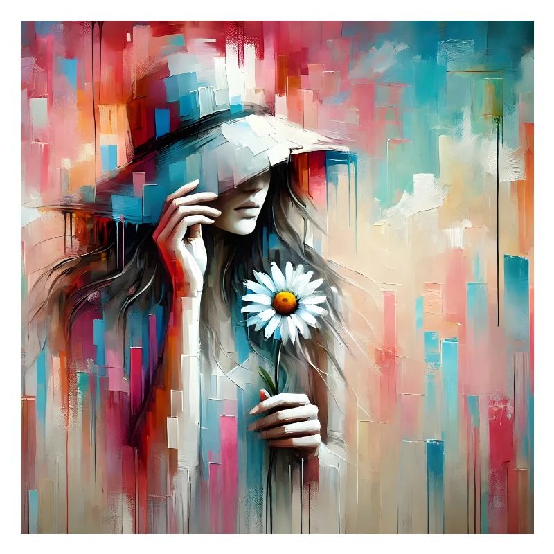 Frau mit Blume