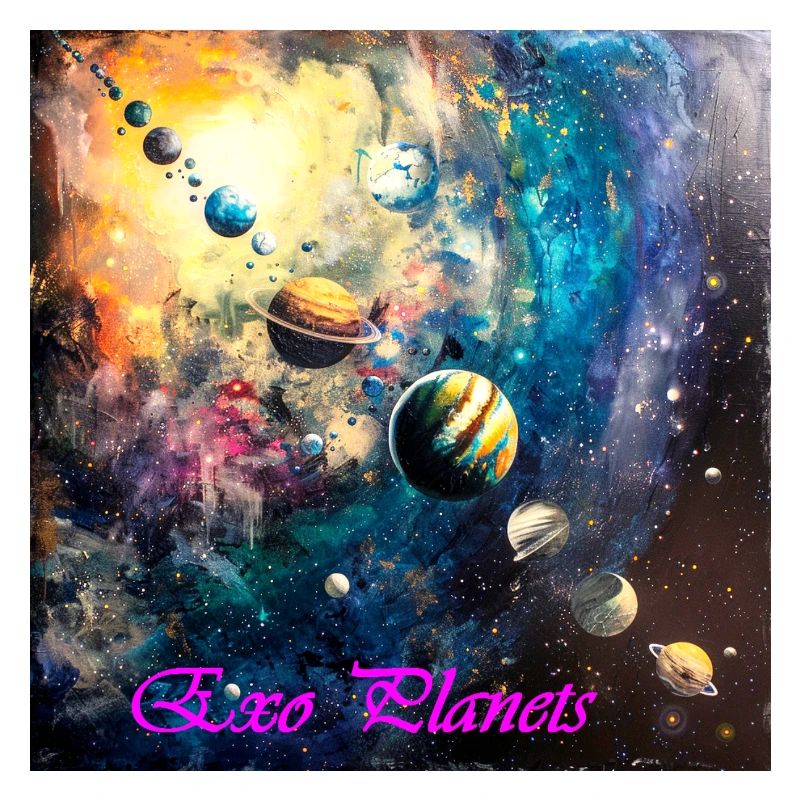 Exo Planets Lettering Universe Planetary Explorer